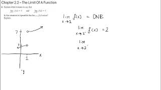 Explain what it means to say that lim as x approaches 1 from the left f(x) = 3 and lim as x approach