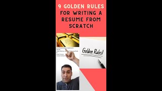 Write An Incredible Resume: 9 Golden Rules (In 2021) - 9 Tips For Writing A Winning Resume #shorts