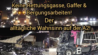 🚨Schwerer LKW-Unfall, schlechte Rettungsgasse \u0026 Gaffer! A2 bei Ziesar - Der alltägliche A2 Wahnsinn!