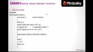 028 Passing value between function - C LANGUAGE