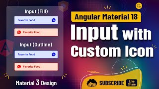 Angular 18 input prefix-suffix custom image icon in Angular Material tutorial | Material 3 Design