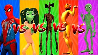 dame tu cosita vs spiderman vs hulk vs me kemaste vs bad santa | Alien dance challenge
