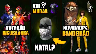 DE VOLTA! INCUBADORA, BARBINHA, BANDEIRÃO, CAMISA FLUXO 2.0, SKINS GRÁTIS E MAIS NOVIDADES FREE FIRE