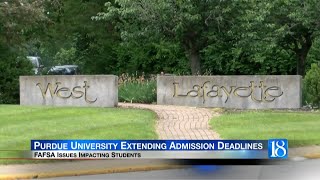 Purdue University Extending Admission Deadlines