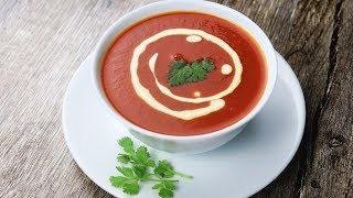 Restaurant Style Tomato Soup | Homemade Easy Spicy \u0026 Tangy Tomato soup | Live food