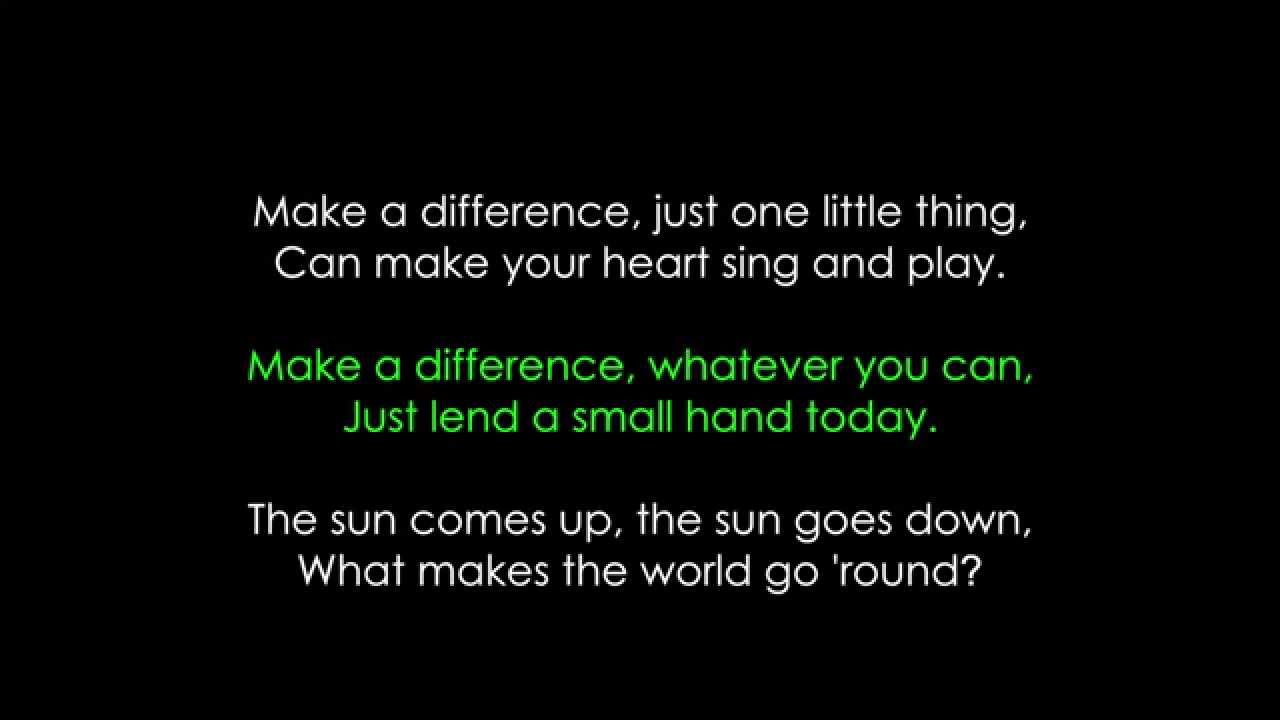 Making A Difference Youtube