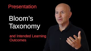 Blooms Taxonomy and Intended Learning Outcomes
