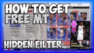 NBA2K18 MYTEAM HOW TO GET FREE MT - HIDDEN SNIPE FILTER!