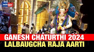 Ganesh Chaturthi 2024: Devotees perform Aarti at Mumbai's Lalbaugcha Raja | Day 2 Aarti