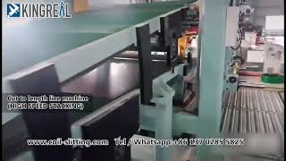 KINGREAL Metal Steel Cut To Length Line Machine With Auto Stacking