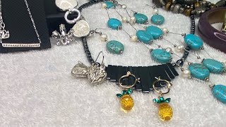 Video #78 #turquoise#pearls##hearts#purple# jewelry sets#pink#butterflywhite#tigers eys# Swarvoski