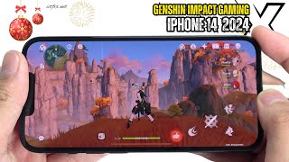 iPhone 14 Genshin Impact Gaming test Update 2024 | Apple A15 Bionic