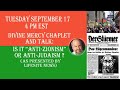 Sept. 17, 2024 - -4 PM EST -- Divine Mercy Chaplet and Talk: Is it “Anti-Zionism”or Anti-Judaism ?