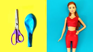 3 How to make Dresses with Balloons for Barbie #Shorts