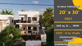 20x30 2bhk House plan \u0026 design l South facing  l our dream home