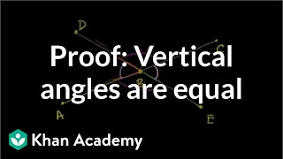 Proof: Vertical angles are equal | Angles and intersecting lines | Geometry | Khan Academy