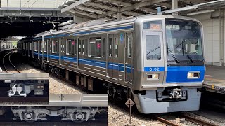 【検査出場明け 運用復帰🎉】西武新宿線 6000系6102F（試作 • ステンレス • シングルアームパンタ装備車）「日立GTO-VVVF」急行 本川越 行  \