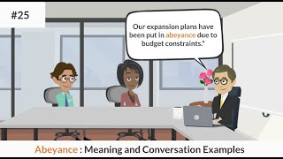 'Abeyance' Meaning and Sentence Examples || English Vocabulary || English Vocabulary for Beginners
