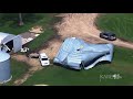 Aerial tour of western Minnesota storm damage