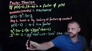 Factor Theorem for factorising polynomials