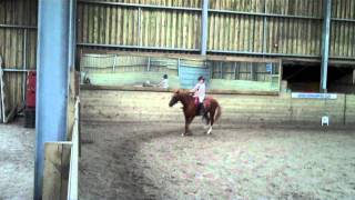 Millie riding Ginger at Barguse Riding Centre