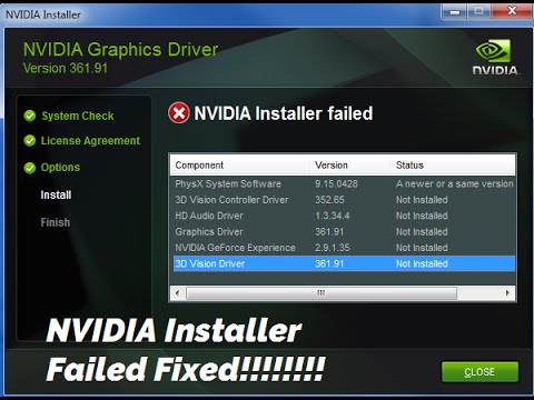 NVIDIA Driver Installation Failed FIXED (2016) - YouTube