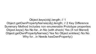 How to Count Object Properties in JavaScript (Efficient Ways Explained)