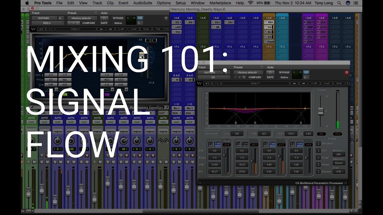 Mixing 101 Signal Flow In Pro Tools Youtube