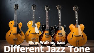 JAZZ TONE: WALKING BASS TAB - FENDER Stratocaster Vs GIBSON 335 Vs IBANEZ AFS 75 vs D'ANGELICO EXL1