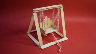 Icecream Stick Craft Idea | DIY Miniature Jhula | How to make Ice Stick Swing | Popsicle Swing/jhula