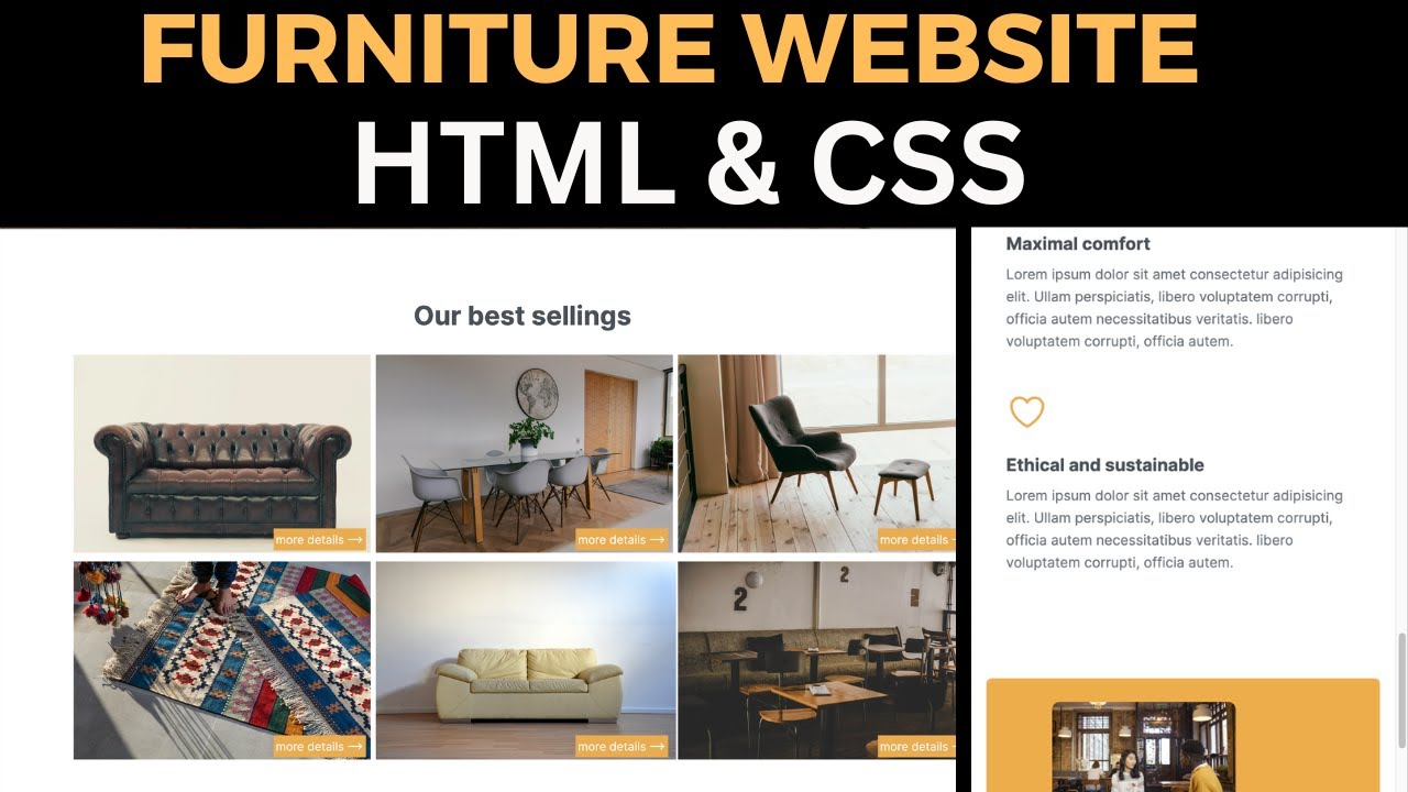 Full Furniture Website With HTML And CSS - YouTube