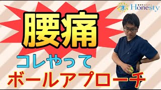 辛い腰痛【コレやって】ボールアプローチ〜本気だから個別対応【整体院オネスティ】神奈川県大和市