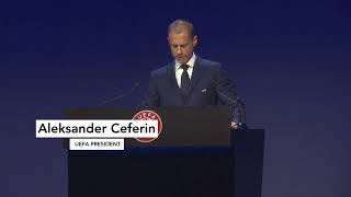 UEFA president Ceferin applauds defeat of \