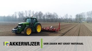 Uien zaaien met groot materiaal