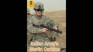 US Soldier firing Bhartiya Army Sterlin Carbine