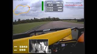 Ben Clucas Driving a Caterham Academy Car Around Thruxton Circuit