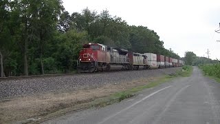 HD: 8/9/14 Canadian National SD70M-2 leads NS 223 in Shiloh, IL