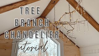 DIY Tree Branch Chandelier Tutorial | AspenAckley