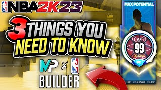 2K23 MyPlayer Builder 3 Things You NEED to Know