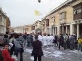 Risen Christ procession - running with the statue