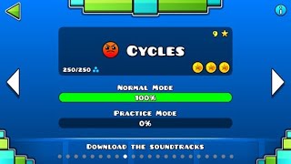 Geometry Dash | Level 9 - "CYCLES" by RobTop 100% [All 3 Coins]