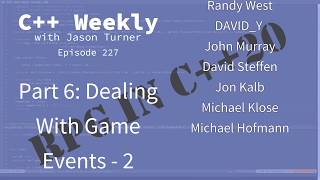 C++ Weekly - Ep 227 - RPG In C++20 - Part 6: Dealing With Game Events - 2