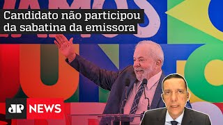 Trindade sobre ausência de Lula em sabatina na Jovem Pan: “Amarelou”