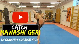 Catch Mawashi Geri. Kyokushin Karate Suprise kick. Karate for MMA. Episode. 21