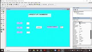 Program to find the largest of 3 numbers in VB 6.0 - BCA Lectures