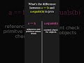 What’s the difference between a == b and a.equals(b) in Java #java #k5kc #interview