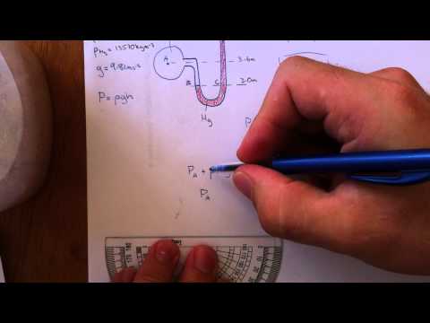 Solving a simple U-tube manometer problem Solving a simple U-tube manometer problem