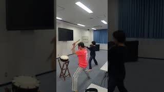 和太鼓　締め太鼓の稽古その２ #taiko #Shorts