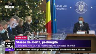 Guvernul va prelungi starea de alertă. Nicolae Ciucă: Infirmăm și fake news-urile