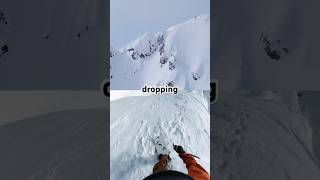 Drone + GoPro of Jeremy Jones riding Kjosbreen from Aesthetics #jonessnowboards